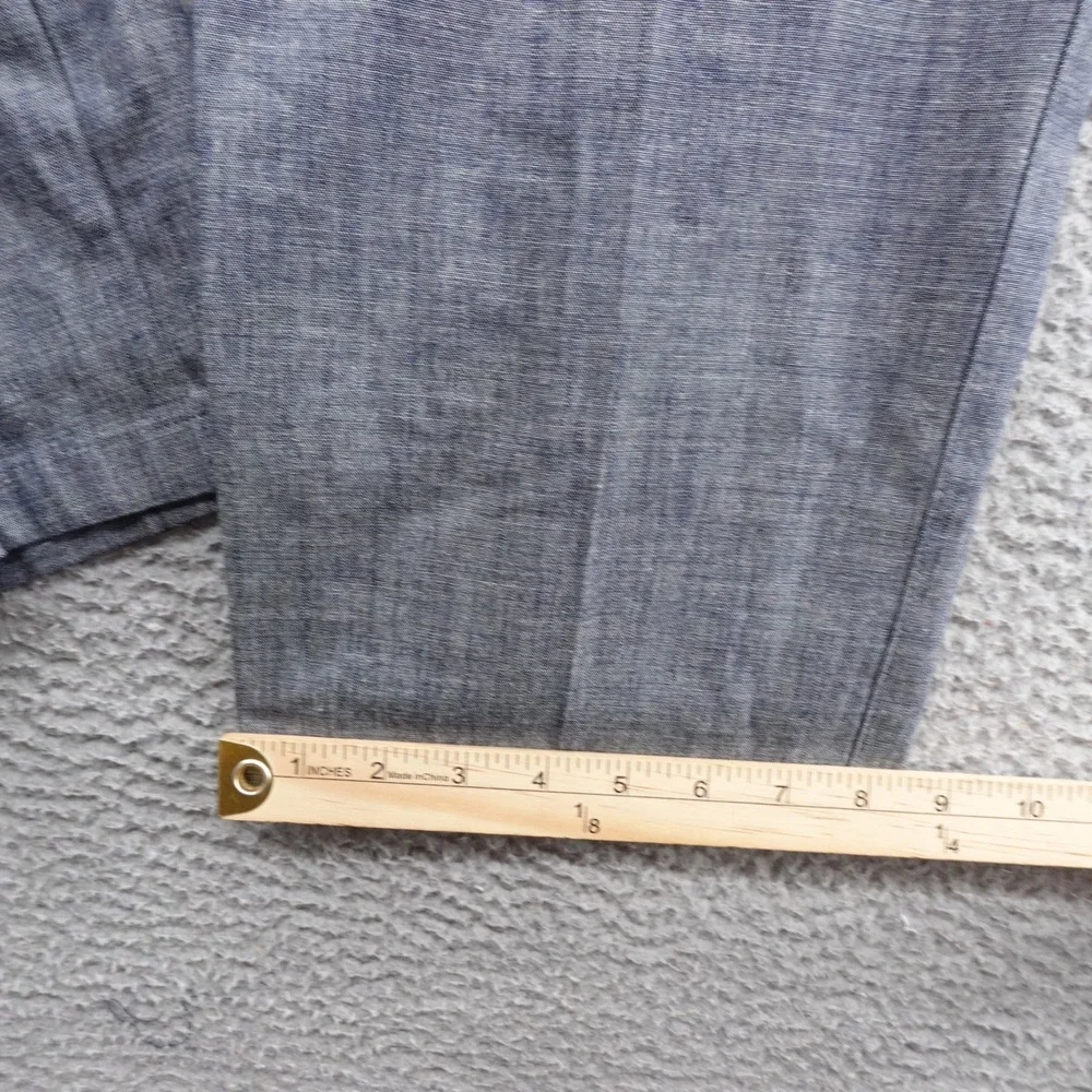 Tasso Elba Mens Blue Dress‎ Pants 38x30 Cotton Straight Leg Flat Front